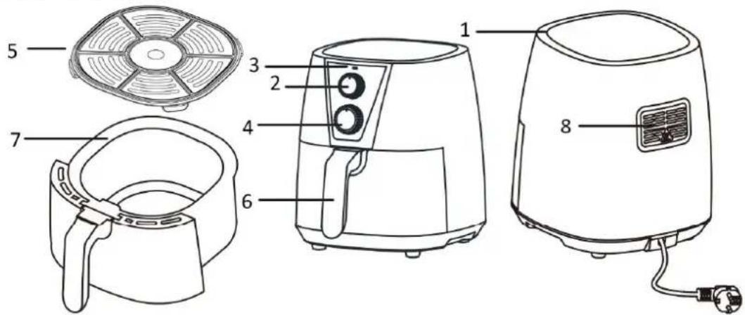 Emerio AF126667 - PARTS DESCRIPTION - 1