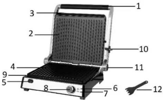 Emerio CG125165 - BESCHREIBUNG DER TEILE - 1