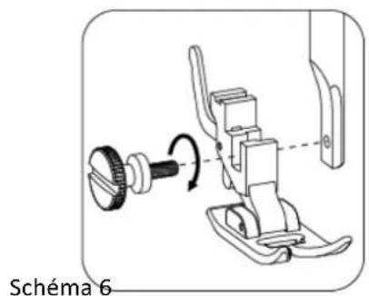Emerio SEW121816 - Retrait et installation du dispositif de verrouillage du pied presseur - 2