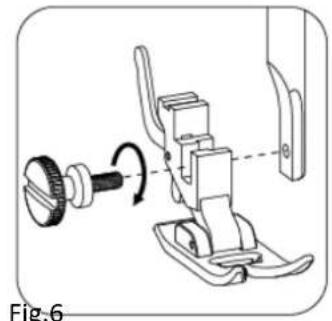 Emerio SEW121816 - Removing and Installing the presser foot locking device - 2