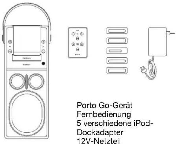 AUDIO PRO Porto Go - PACKUNGSINHALT TECHNISCHE DÄTEN - 1