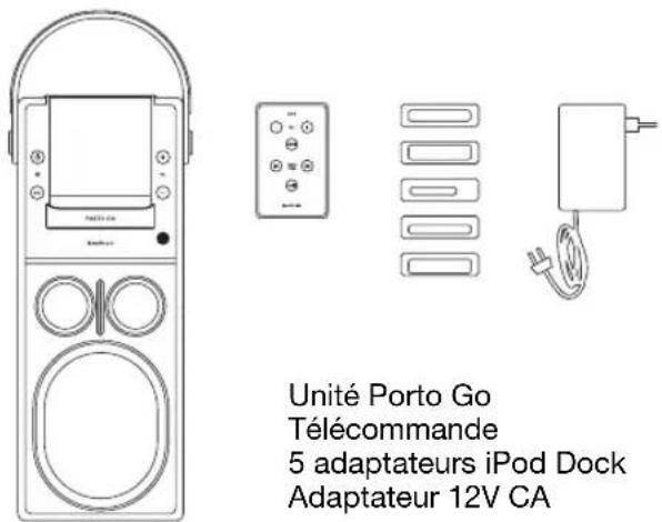 AUDIO PRO Porto Go - CONTENU DE L'EMBALLAGE CARACTÉRISTIQUES TECHNIQUES - 1