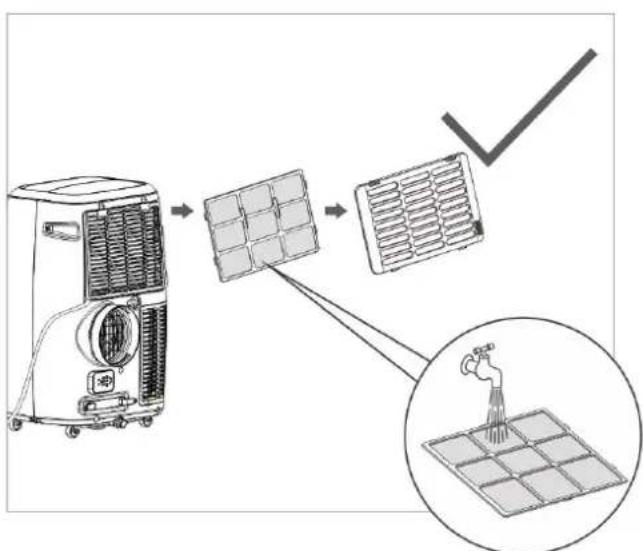 Eurom CoolEco 120 wifi A+ - Reiniging van het filter - 1