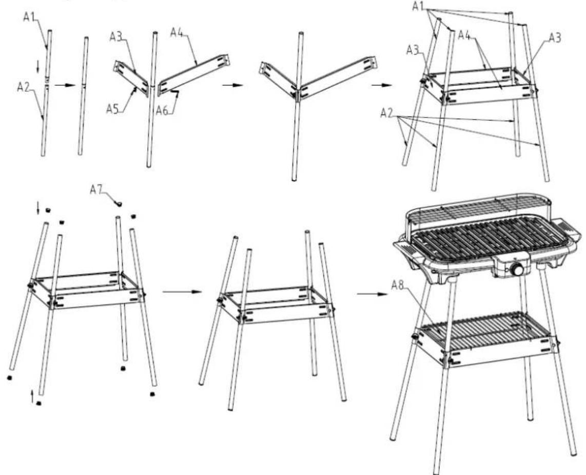 Emerio BG111860 - Assemblage du support: - 1