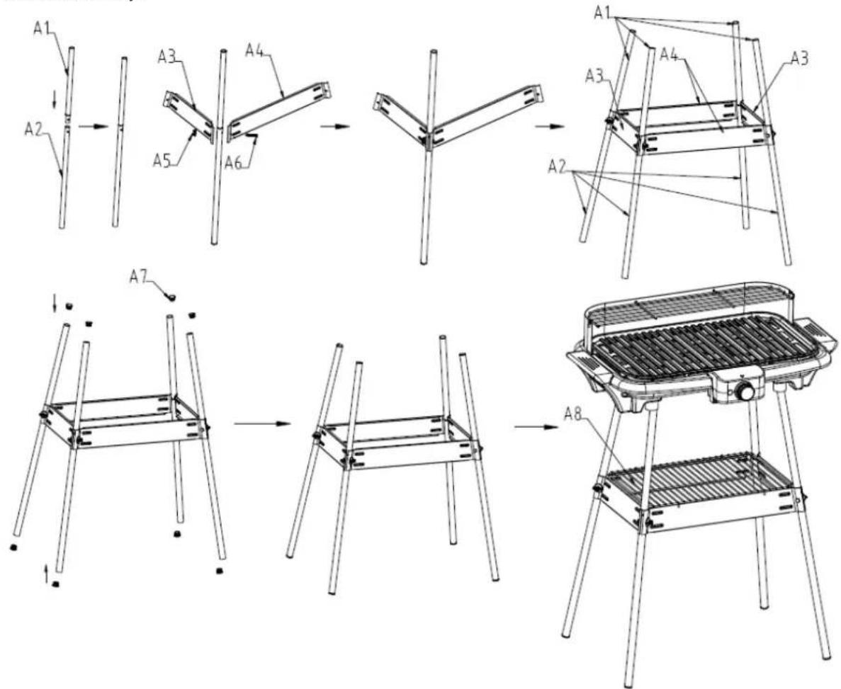 Emerio BG111860 - Stand assembly: - 1