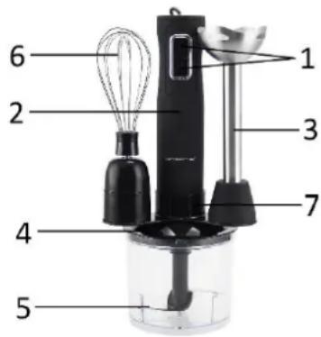 Emerio HB111411 - TEILE DES STABMIXER-SET - 1