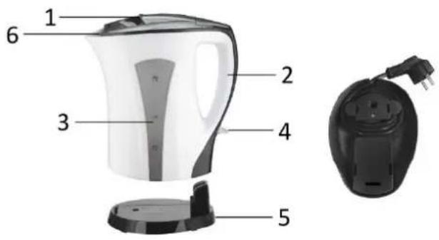 Emerio WK121345 - HOUSEHOLD USE ONLY PARTS DESCRIPTION - 1