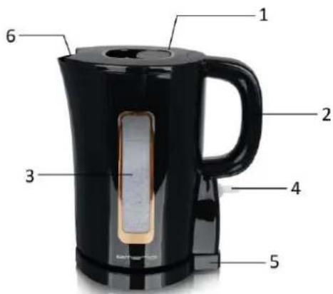 Emerio WK125130 - HOUSEHOLD USE ONLY PARTS DESCRIPTION - 1