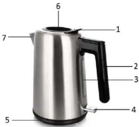 Emerio WK122787 - Usage domestique uniquement description des PIECES - 1