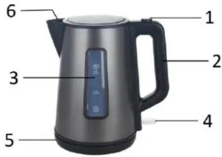 Emerio WK122829 - HOUSEHOLD USE ONLY PARTS DESCRIPTION - 1