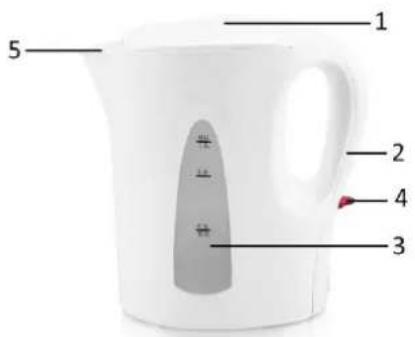 Emerio WK125456 - Usage domestique uniquement: description des PIECES - 1
