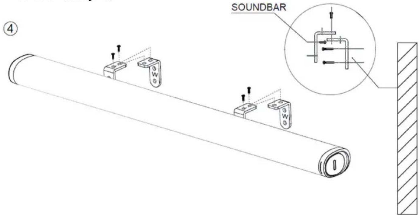 Auna Areal Bar 360 - Wandmontage - 5