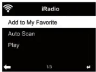 iRadio Add to My Favorite Auto Scan Play 1/3