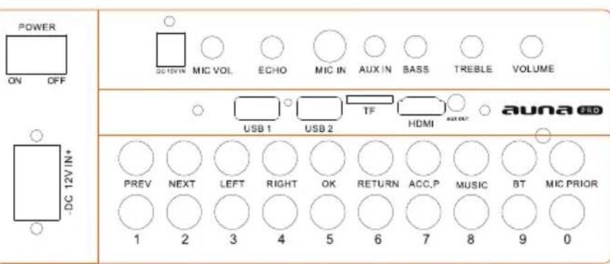 Auna KTV - TOUCHES DE FONCTION ET CONNEXIONS - 2