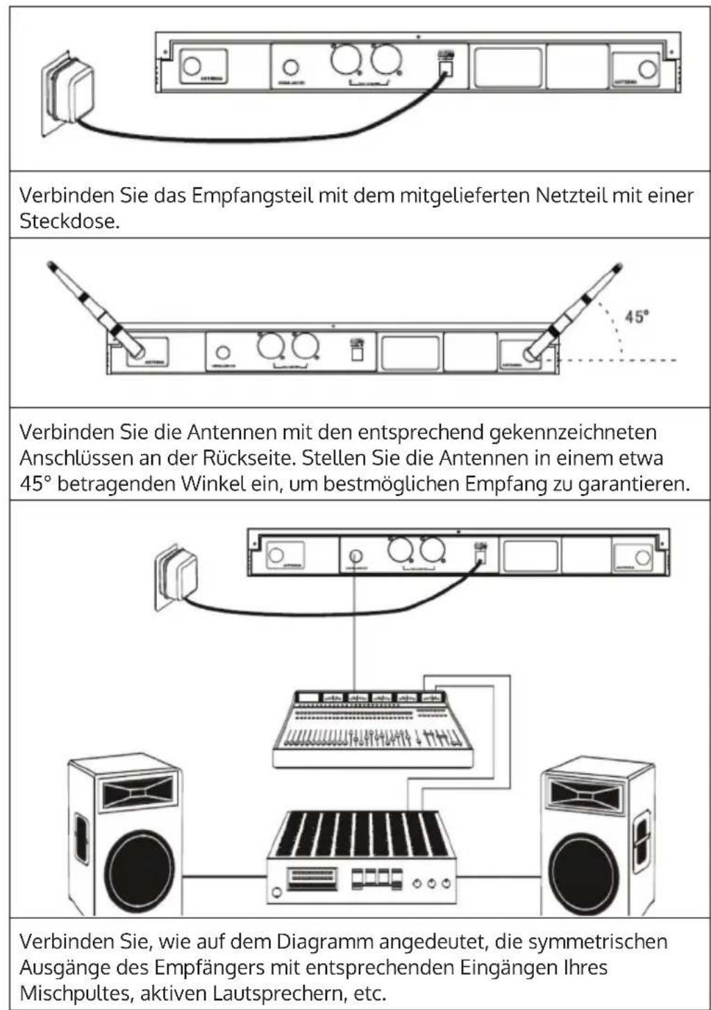 Auna Duett Quartett Fix - ANSCHLUSSE UND BATTERIEN - 1
