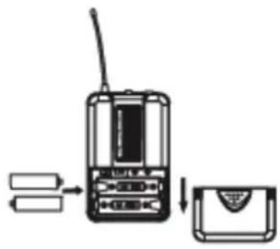 Auna Duett Quartett Fix - Inserting the batteries - 2