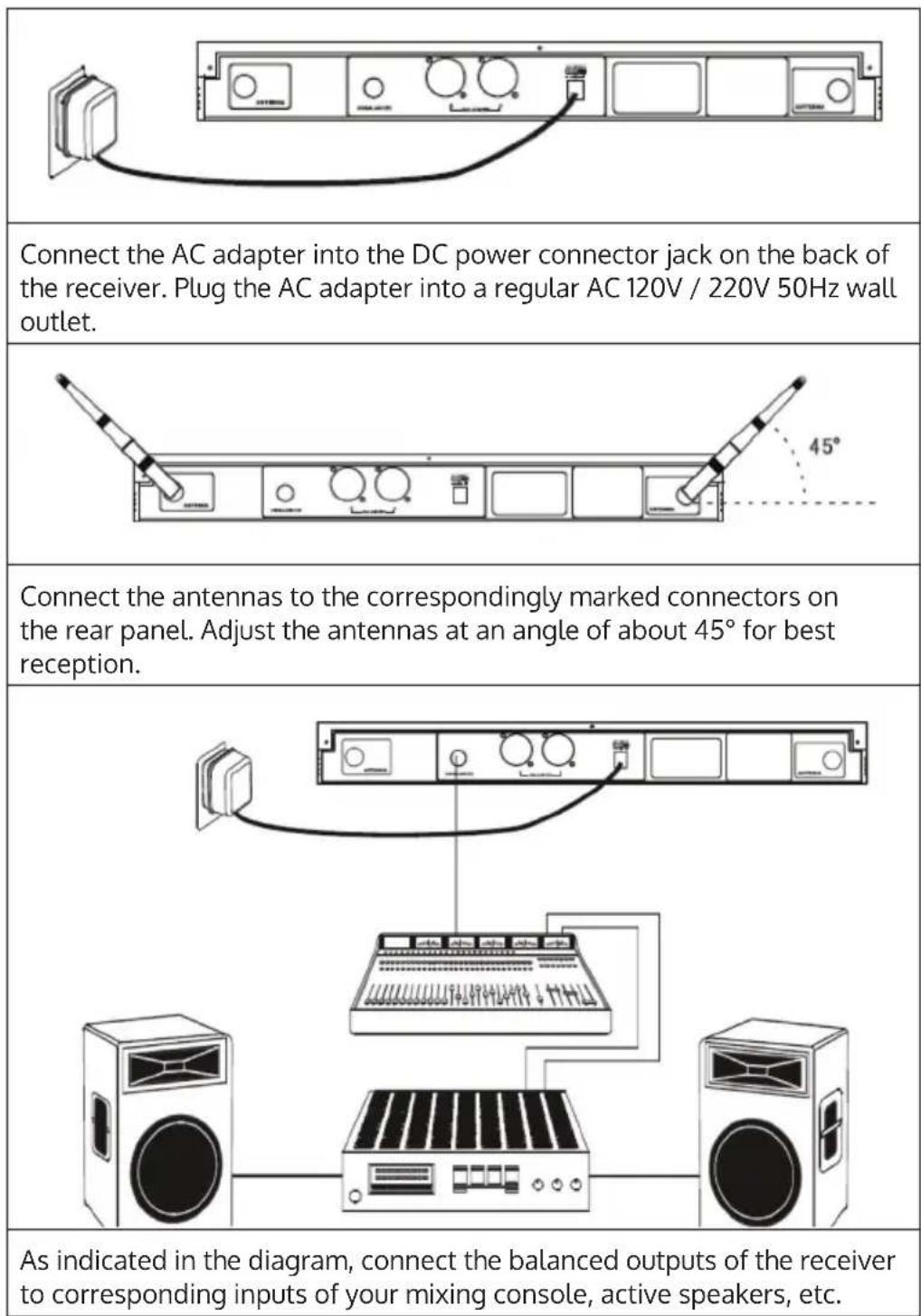 Auna Duett Quartett Fix - CONNECTIONS AND BATTERIES - 1