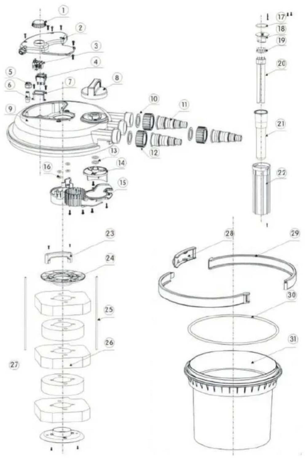 Waldbeck Aquaklar - EXPLODED VIEW - 1