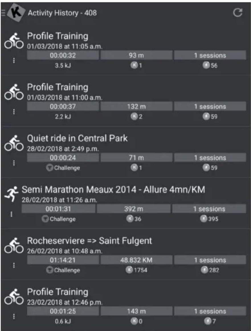Capital Sports Helix Track - Historique des exercices - 1