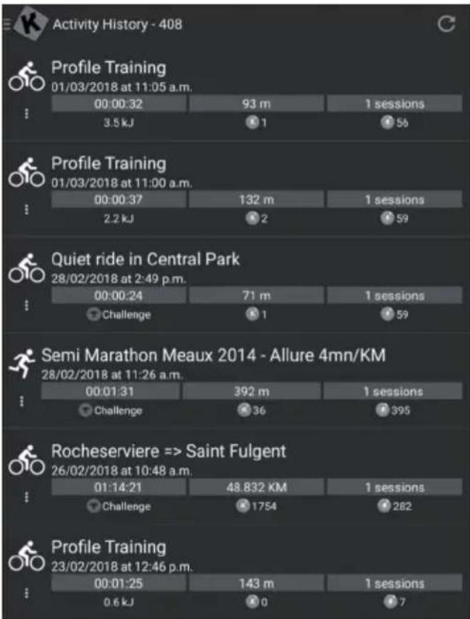 Capital Sports Helix Air - Activity History - 1