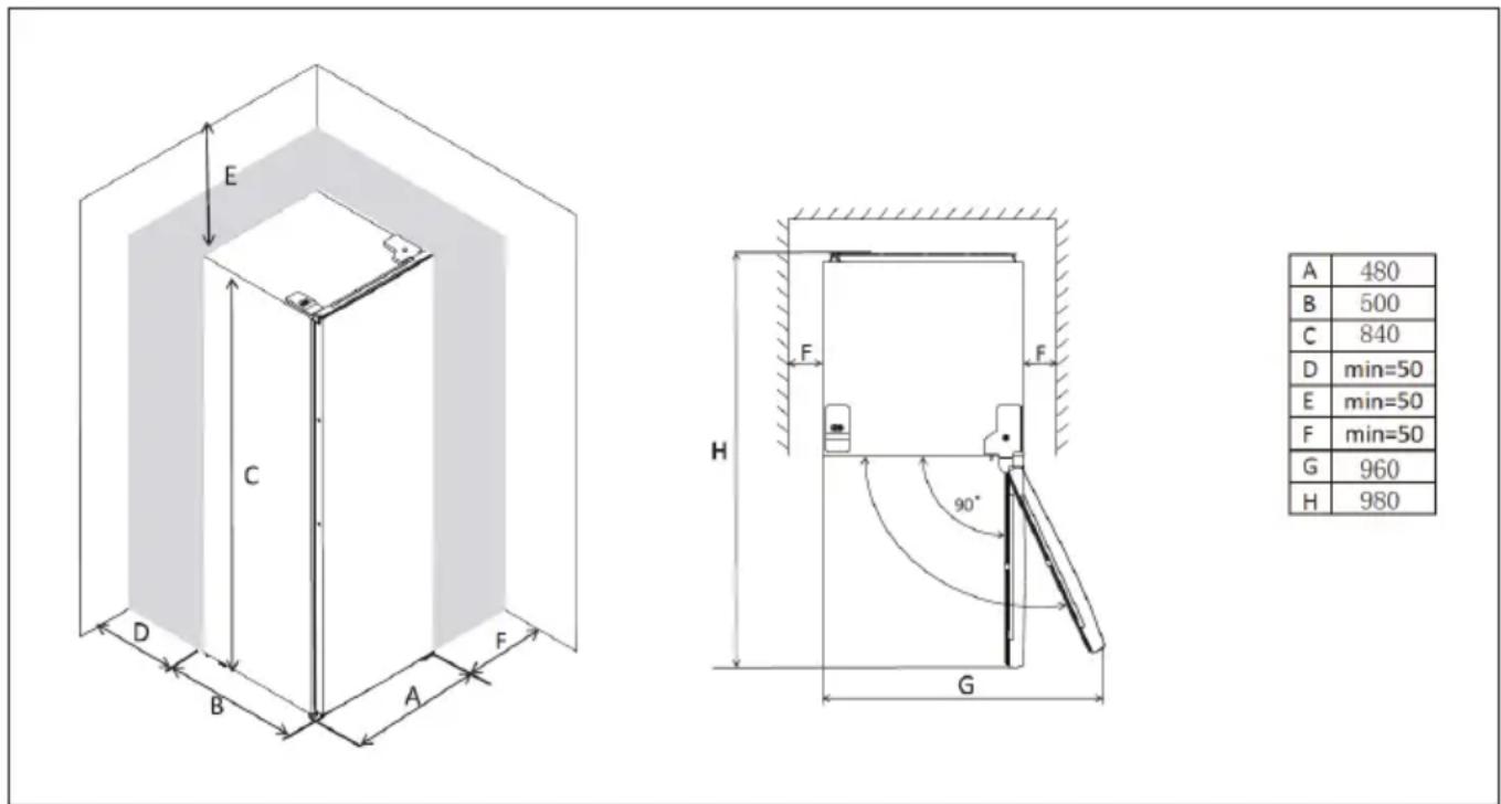 Klarstein Garfield Eco L - Dimensions - 1