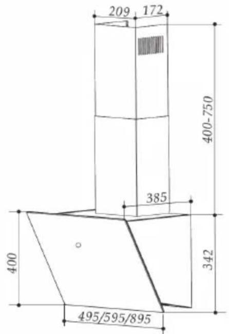 Klarstein Laurel 90 - Abmessungen - 2