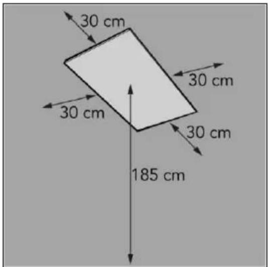 30 cm 30 cm 30 cm 30 cm 185 cm