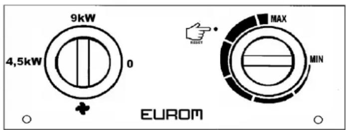 Eurom EK15002 - Panneau de commande du EK9002 - 1
