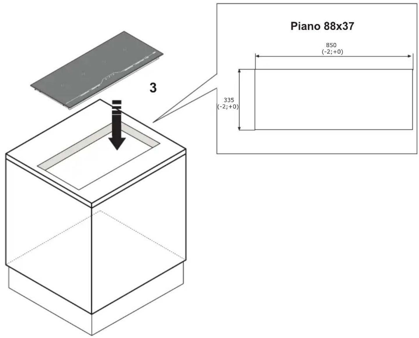Piano 88x37 850 (-2;+0) 335 (-2;+0)