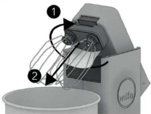 WILFA ProBaker KM1B70 - DOPPELSCHNEEBESEN ANBRINGEN - 1