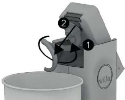 WILFA ProBaker KM1GY70 - DE SPIRAALHAAK BEVESTIGEN - 1