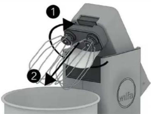WILFA ProBaker KM1GY70 - FIXATION DU DOUBLE FOUET - 1