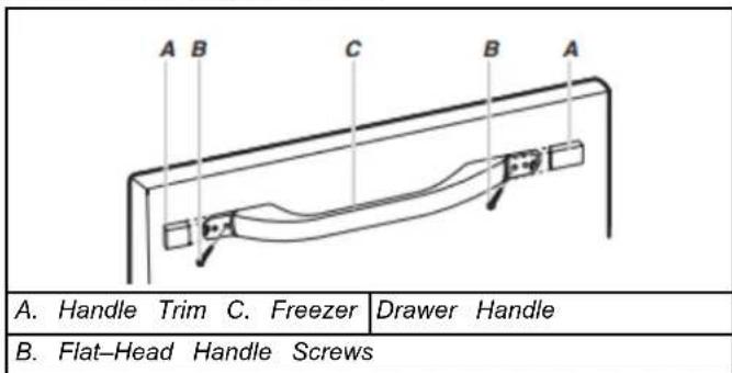 WHIRLPOOL WRB329RFBM - Freezer Door Handle Style 2 - 1
