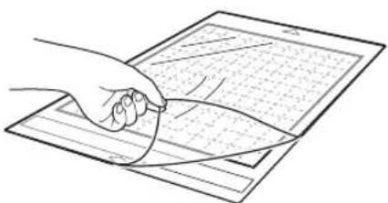 BROTHER ScanNCut SDX1000 - Otez la feuille protectrice de la face adhesive du support adhesif a adherence standard. - 1