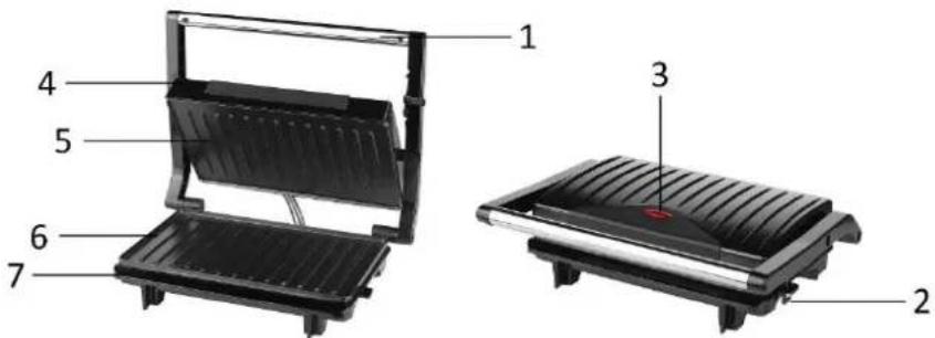 Emerio CG110291 - BEZEICHNUNG DER TEILE - 1