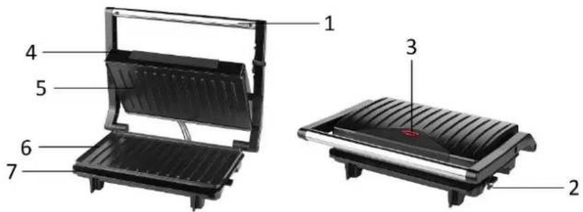 Emerio CG110291 - PARTS IDENTIFICATION - 1