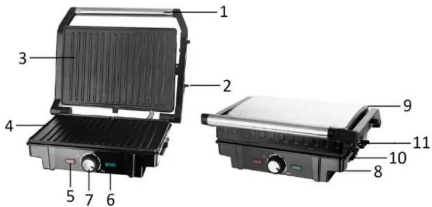 Emerio CG119347 - OVERSIKT OVER DELER - 1