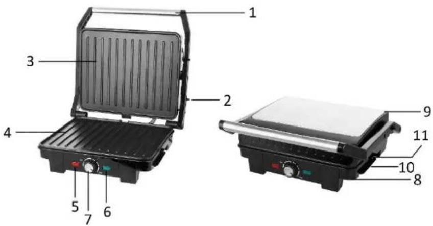 Emerio CG120869 - DESCRIPTION DES ELEMENTS - 1