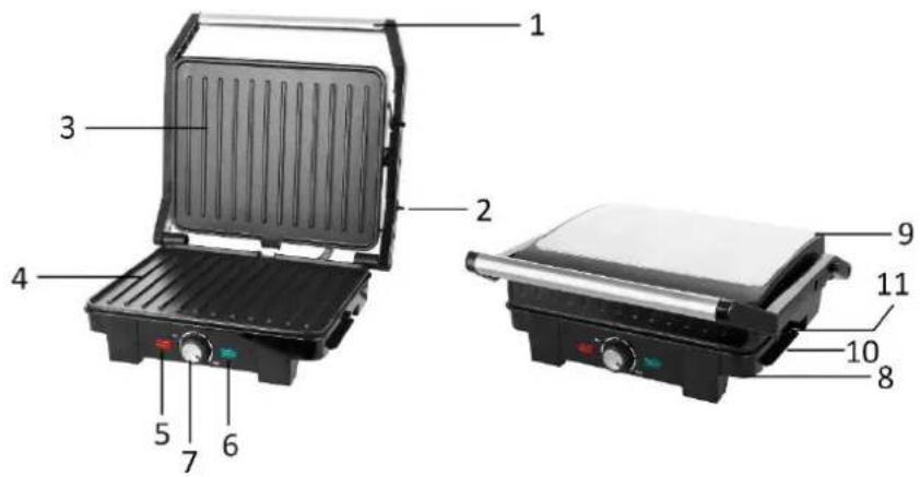 Emerio CG120869 - BEZEICHNUNG DER TEILE - 1