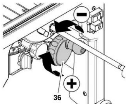 METABO UK 290 - Manivelle de réglage de la hauteur de coupe - 1