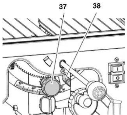 METABO UK 290 - Poignée pivotante de réglage de l'angle d'inclinaison - 1