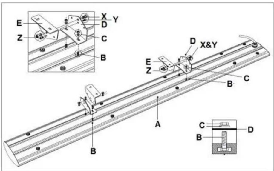 Eurom Outdoor Heatpanel 3200 RC - Fixation - 1