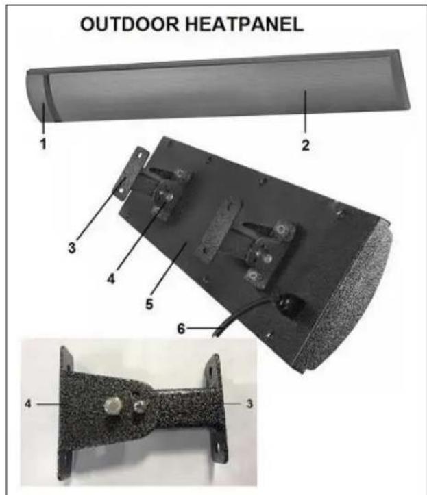 Eurom Outdoor Heatpanel 3200 RC - Description - 1