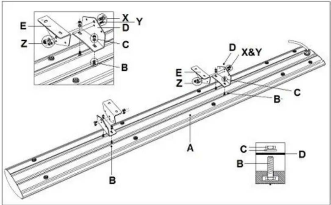 Eurom Outdoor Heatpanel 3200 RC - Upevnění - 2