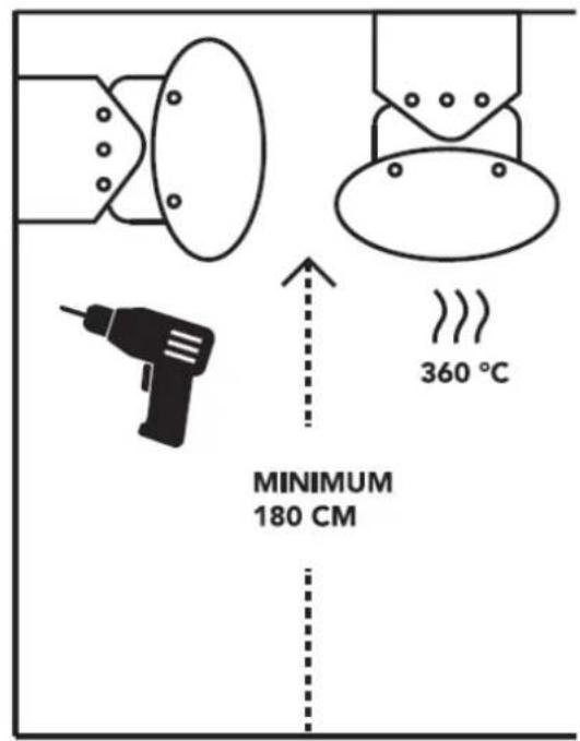 Eurom Outdoor Heatpanel 3200 RC - Achtung: heiße Oberfläche! - 2