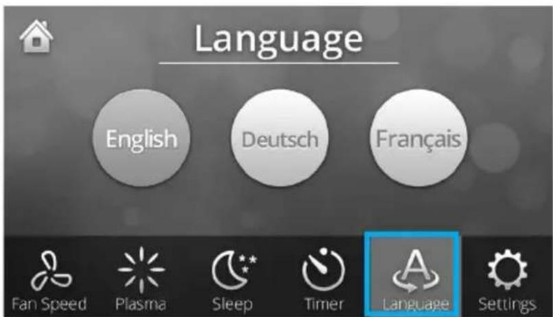 Winix T1 - Language - 2