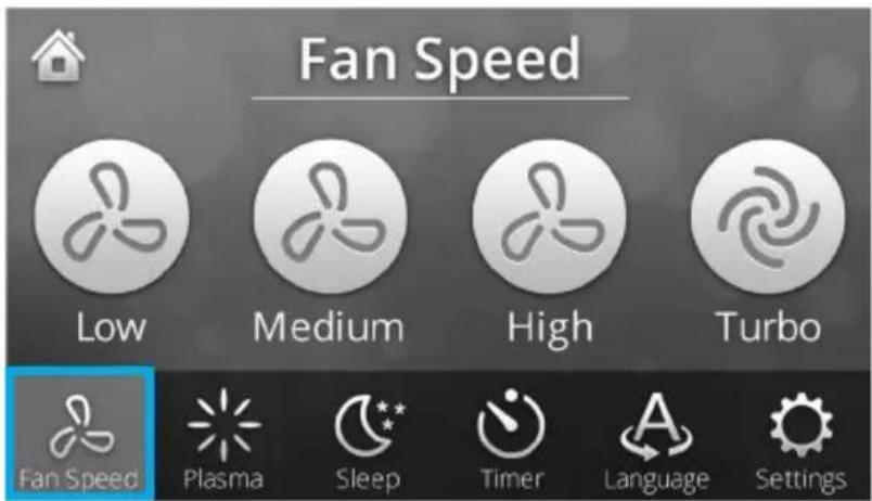 Winix T1 - Modo manual (ajuste de la velocidad del ventilador) - 2
