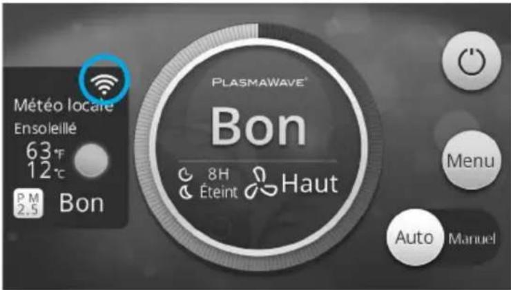 PLASMAWAVE® Bon 8H Éteint Haut Météo locaire Ensoleillé 63°F 12°C PM 2.5 Bon Menu Auto Manuel