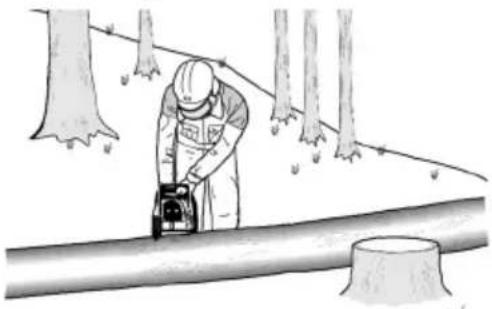 METABO MS 3618 LTX BL 40 - Durchsagen von Stämmen, Åsten und dgl. - 3