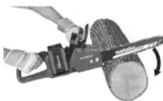 METABO MS 3618 LTX BL 40 - Stammen, takken e.d. doorzagen. - 2
